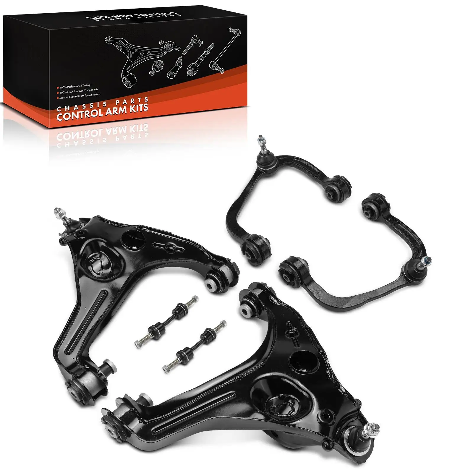 Frankberg 6-delige set voorwielophanging draagarmen voor Lincoln Navigator U554 7L1Z5K483C 520-286 522-214 7L1Z3084A RK80306 MCSOE110