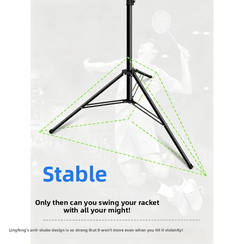 Badminton Swing Trainer, Automatic Rebound Whipping Force, Single Indoor and Outdoor Portable Bracket