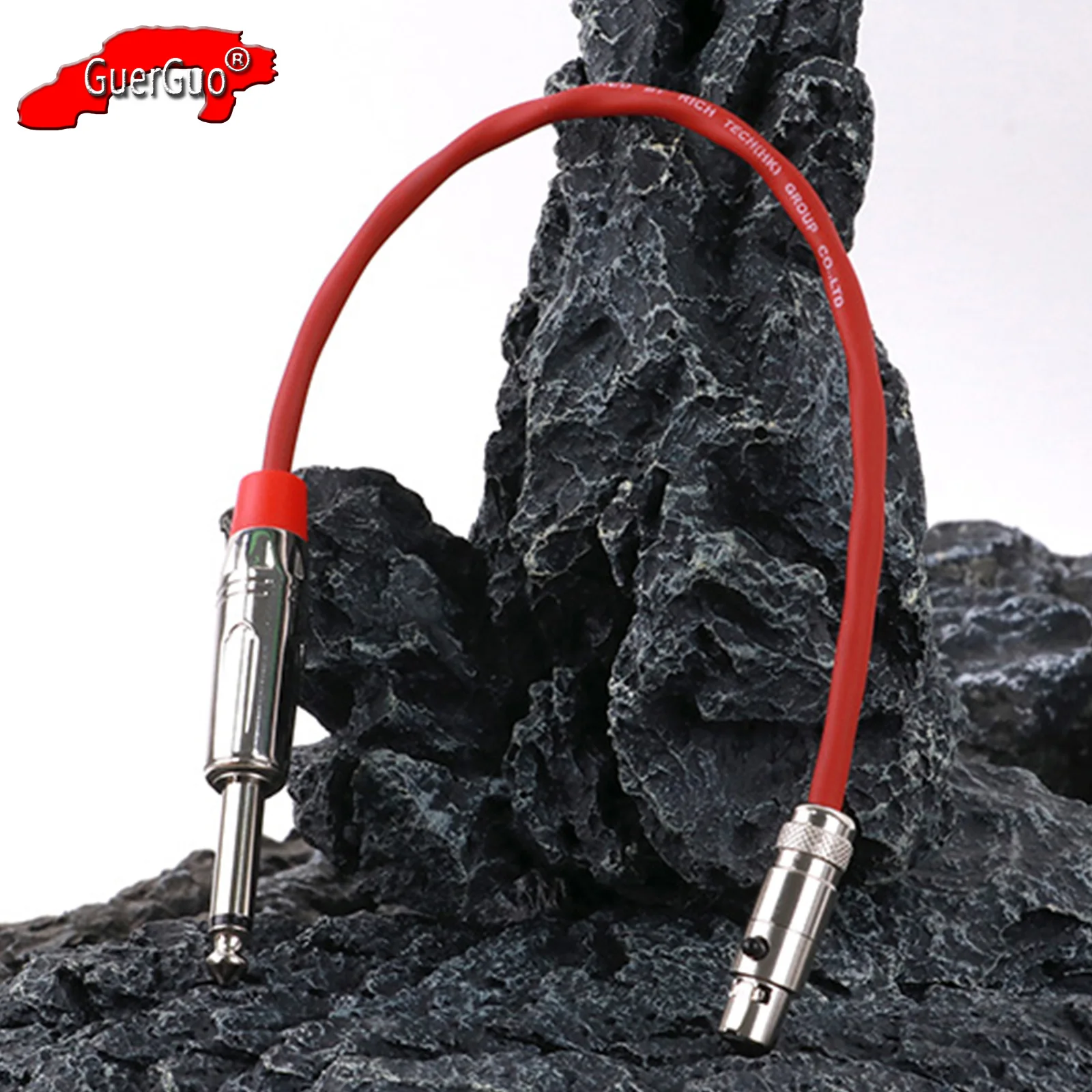 

3Pin Mini XLR Female Jack to Straight 6.35mm 1/4 Inch TS Mono Audio Extension Adapter Cable for Wireless Instrument Systems