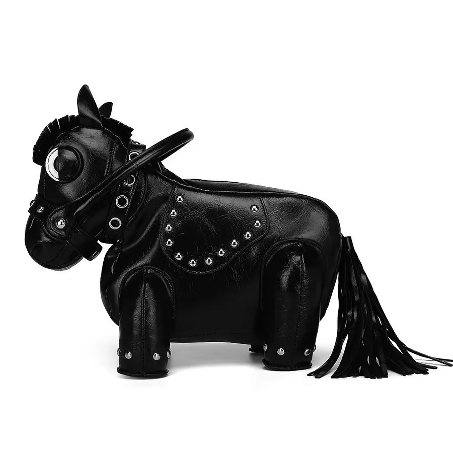 Trendy Sweet Cool Women Crossbody Bag Creative Horse Shape Animal Design Shoulder Handbag 2026 Year of the Horse