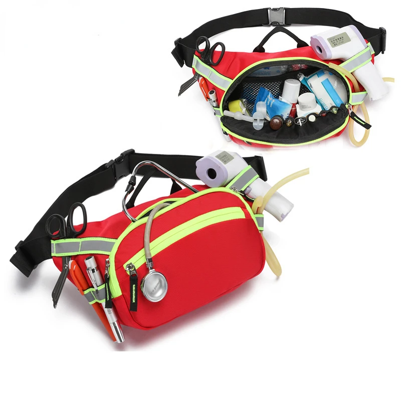 for Empty Rescue Fanny Pack First Aid Kit Camping Trip Medical Storage Medical Organizer Outdoor Emergency Survival Medical Bag