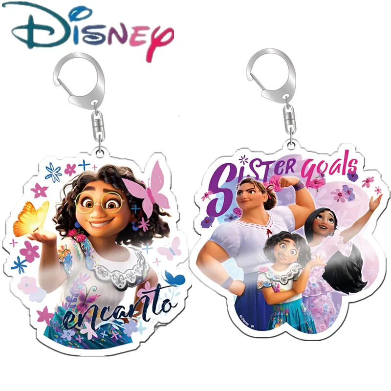 Disney Encanto Anime acrylic keychain Mirabel with Isabela figures cute keychain keyring pendant Girls Toys children Gifts