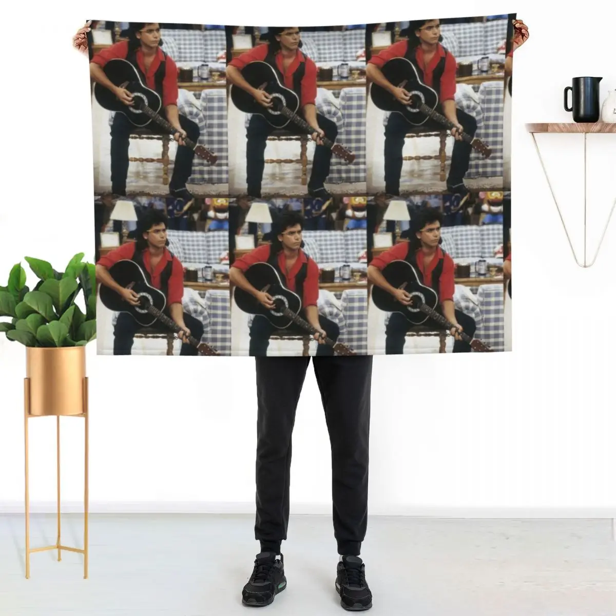 Uncle Jesse and his Guitar Throw Blanket Baby warm winter Hairy manga Luxury Throw Loose Blankets
