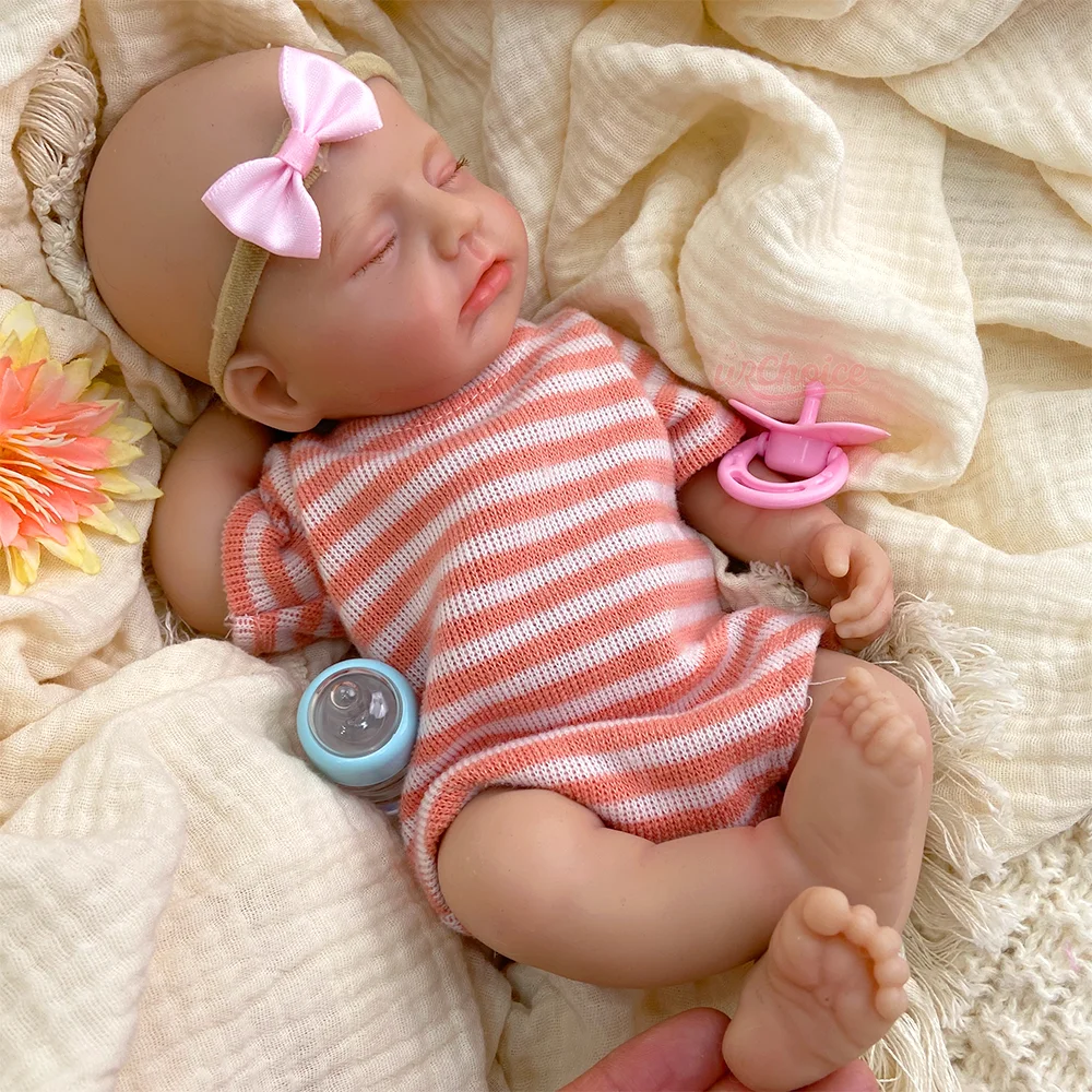 12 Inch Washable Solid Silicone Reborn Doll Super Elastic Realistic Reborn Doll 3D Painted Skin Newborn Handmade Spain Art Doll