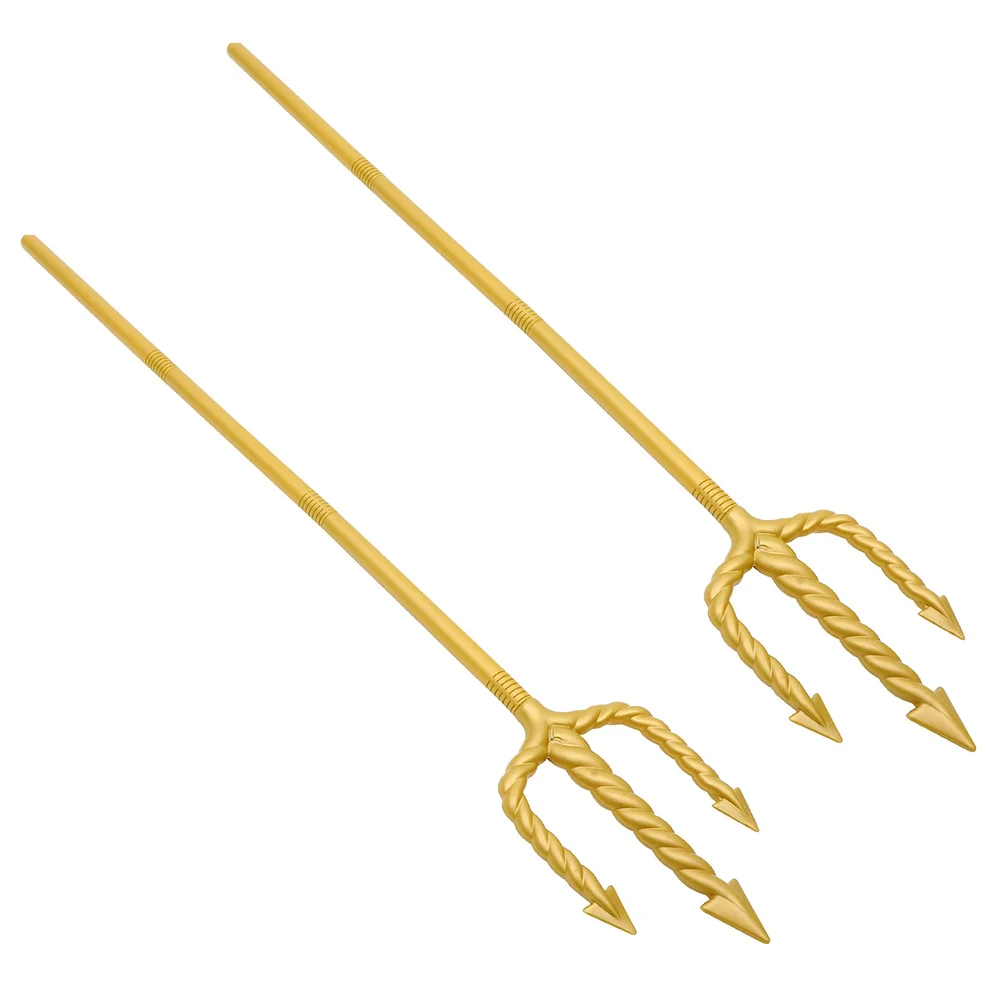 

2pcs Halloween Pitchfork Pitch Fork Staff Prop Costume Accessories Cosplay Party Demon Cane For Kids Women Men Halloween P