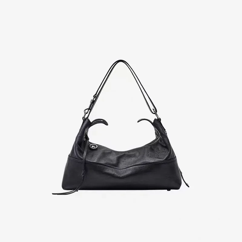 GROTTO's new ArkHobo cowhide shoulder bag with large capacity for commuting, leisure, and business dinner bags in the 25th year