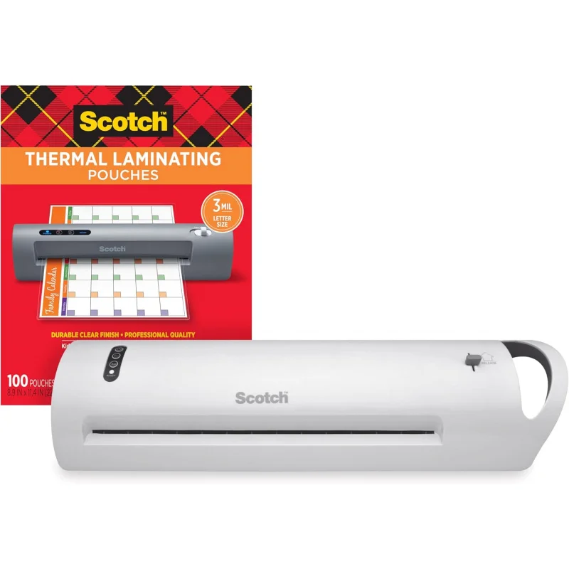 Bundle of Scotch Thermal Laminator, Extra Wide 13 Inch Input TL1302X   Thermal Laminating Pouches, 8.9 x 11.4 Inches, Let