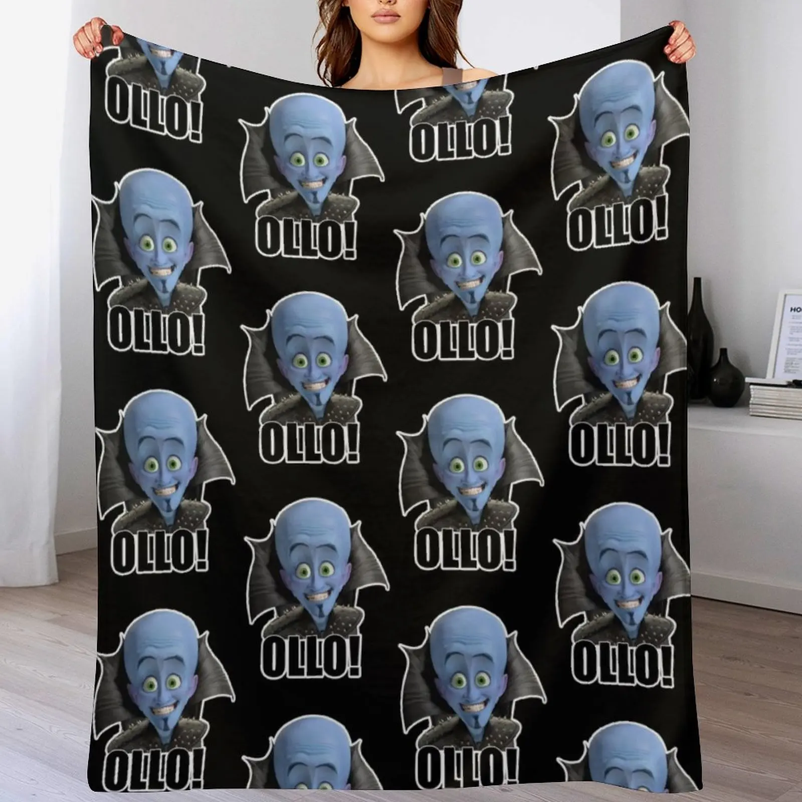 Megamind - Will Ferrell - Ollo! Hello! Throw Blanket Cozy Sofa Blanket for TV Watching Napping