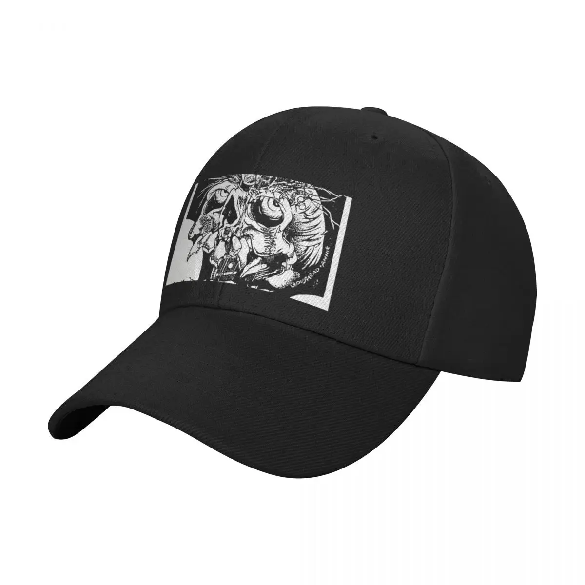 Pushead Septic Death Black And White Vintage Baseball Cap Anime Sun Hat For Children Men's Caps Women's