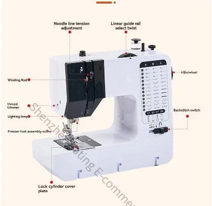 Home Electric Sewing Machine-738-type Automatic Edge Locking Eating Thick Silk Electric Sewing Machine
