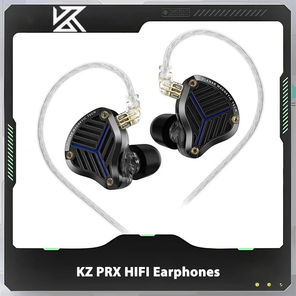 

KZ PRX In Ear Wired Earphones Planar Driver Music Headphones HiFi Dynamic Coil Bass Monitor Earbuds Headset Customized Gifts