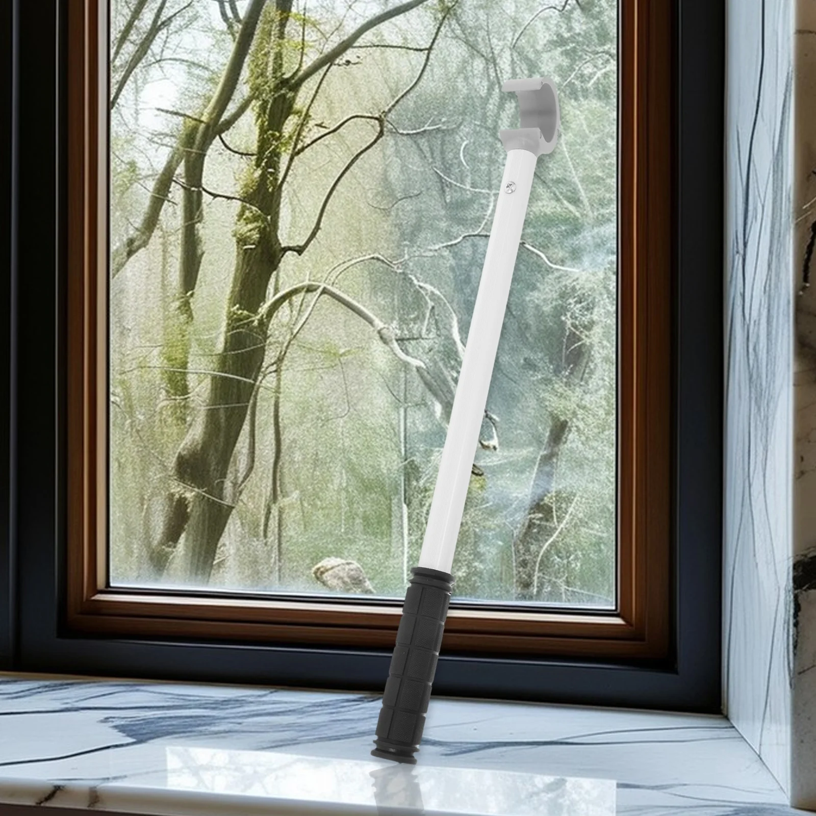 

Adjustable Tension Rod Window Shade Pull Handle Aluminum Alloy Draw Rod Cordless Blind Stick Extendable Opening Tool for Sliding