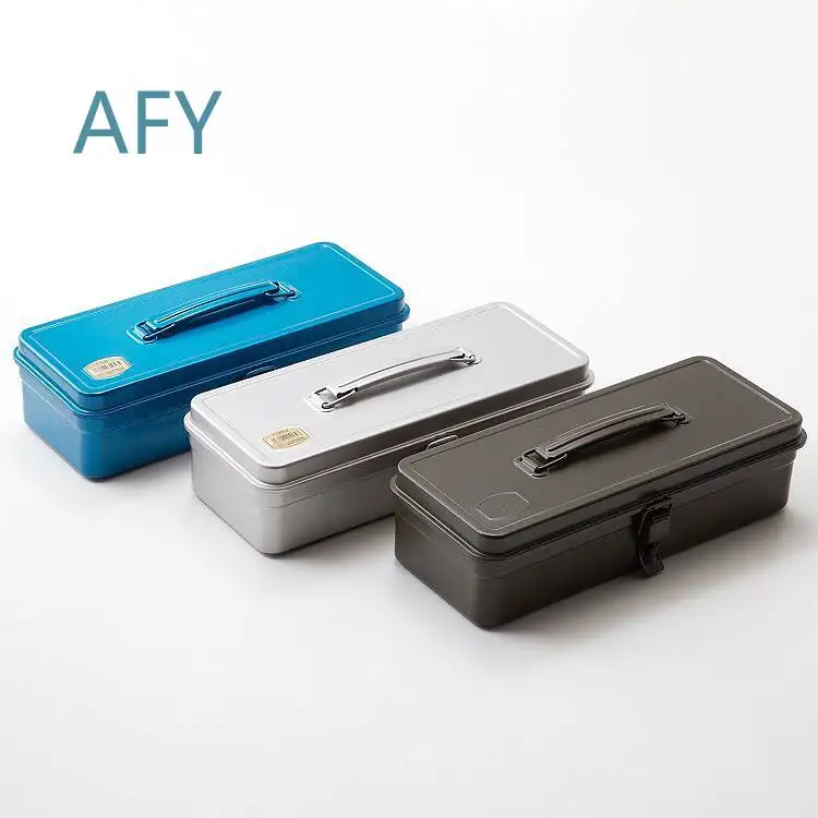 Japan Quality Stylish Trunk Type Toolbox for Power Tools Storage Organizer Heavy Duty Portable Tool Chest for DIY Home