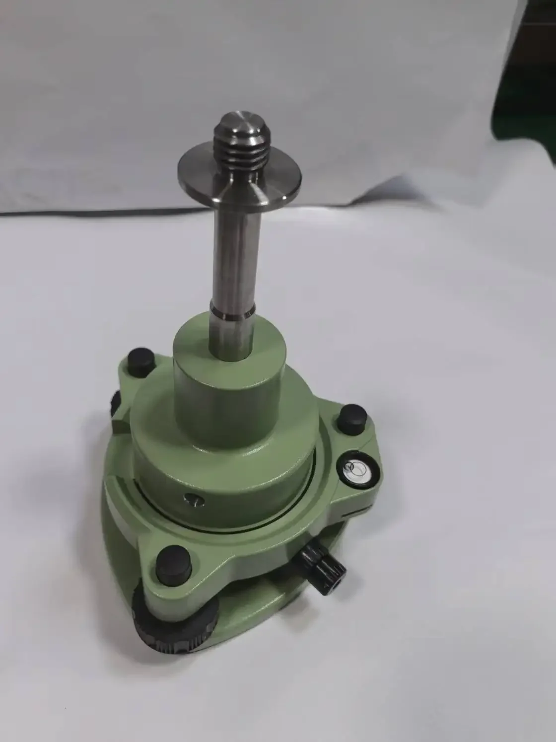 Brandnew Green Three-Jaw Tribrach with Optical Plummet + high Adapter With 5/8 Thread For GPS surveying