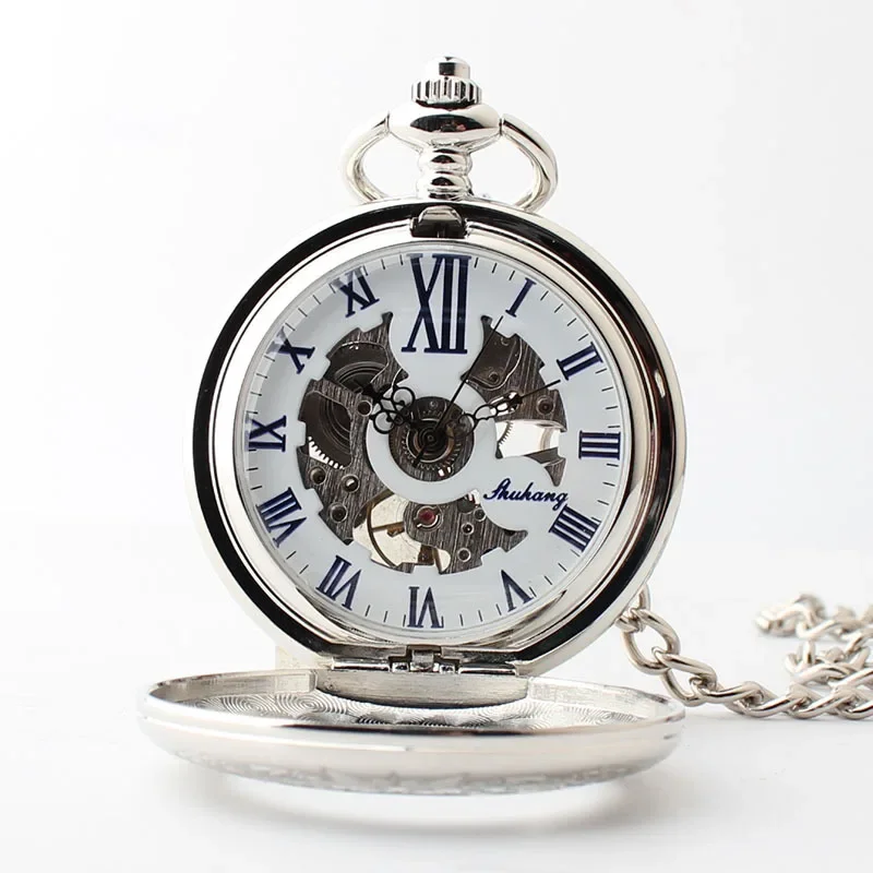 

Mechanical Automatic Automatic For Men Women Unique Fashion Silver Chain Necklace Pendant Best Gifts relogio masculino
