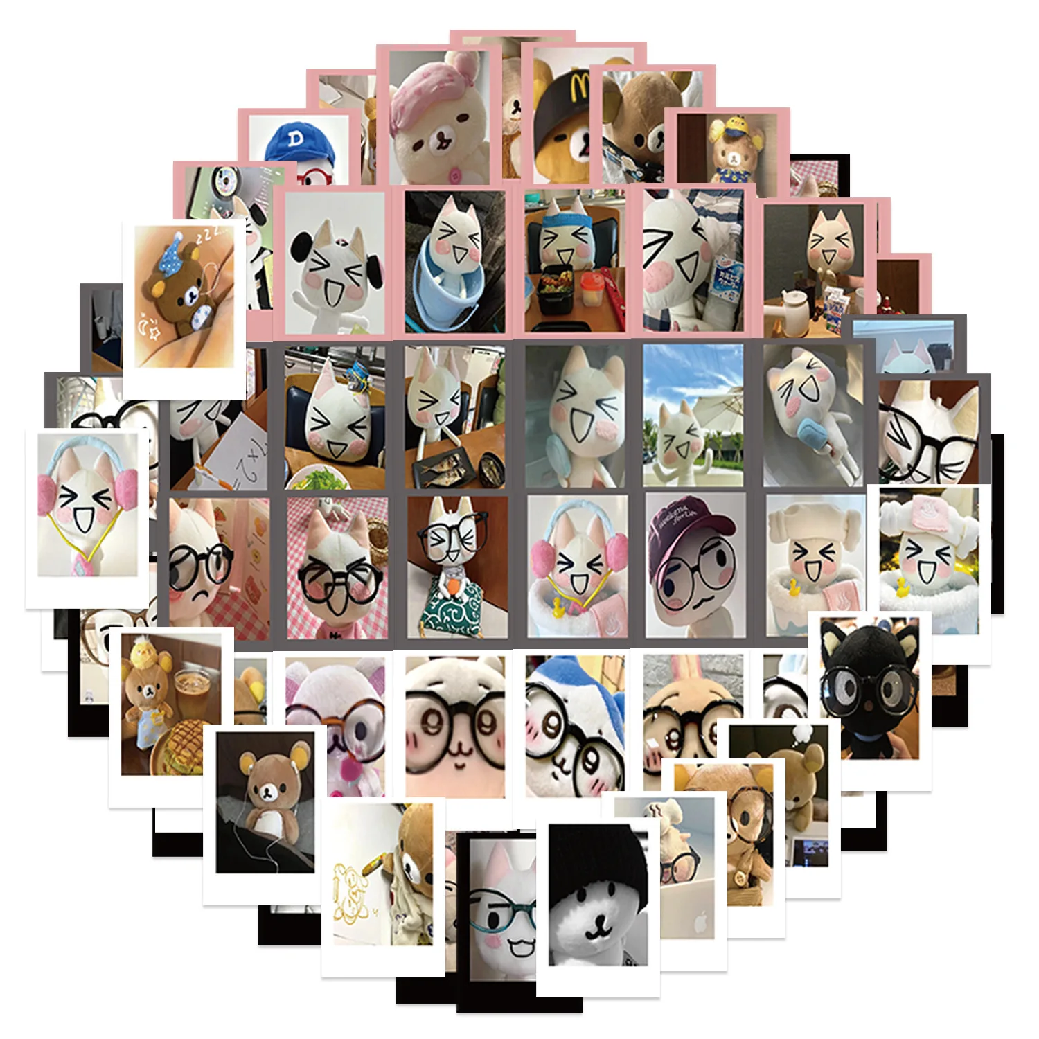 10/30/64PCS Cute Rilakkuma Toro Lnoue Max Polaroid Joke Bear Stickers Graffiti Creative Decorative Water Cup Pencil Box Scooter - Image 2