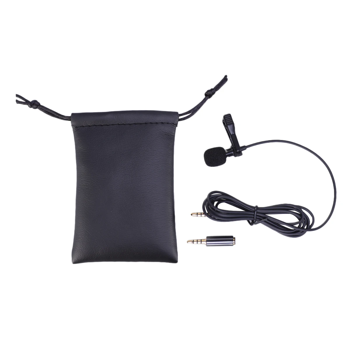 

Professional Lavalier Microphone Clip On Mic Gold Plated Plug Recording Interview Video Conferencing Podcast Gaming