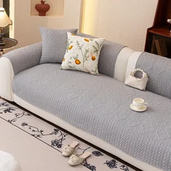 New Pure Cotton Sofa Seat Cover Winter Couch Pad for Living Room Decor Corner Non-Slip Solid Sofa Cushion Mat Towel כיסוי ספה