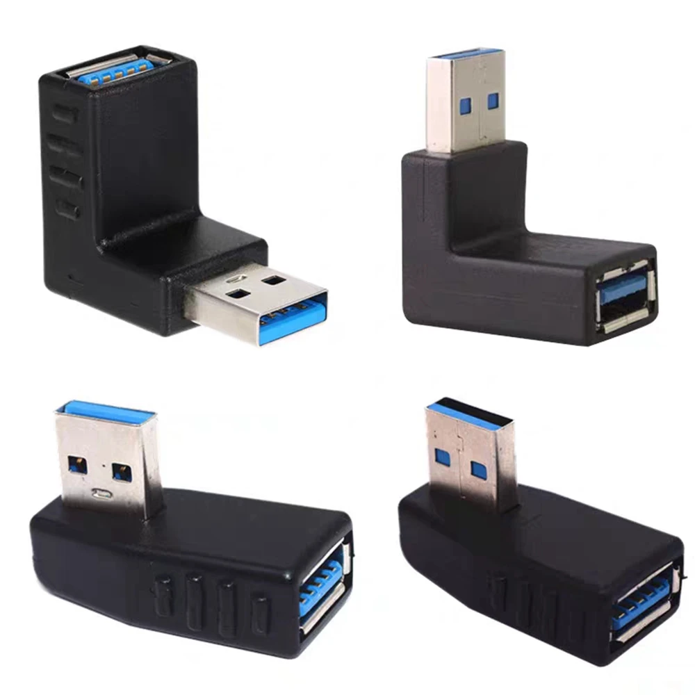 90 Graden Linker Rechter Hoek Usb 2.0 Usb 3.0 Een Mannelijke Naar Vrouwelijke Adapter Plug Voor Laptop Pc Drop Ship