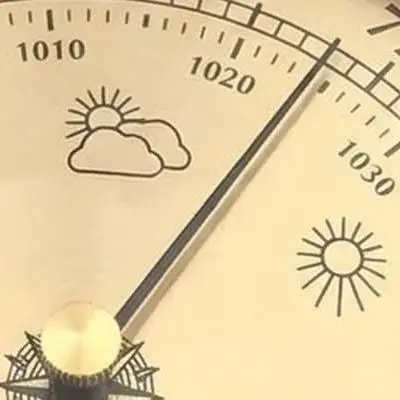 Gold Metal 130mm 3 In 1 Barometer Thermometer Hygrometer For Indoor Outdoor Weather Monitoring Pressure Humidity Temperature Gau