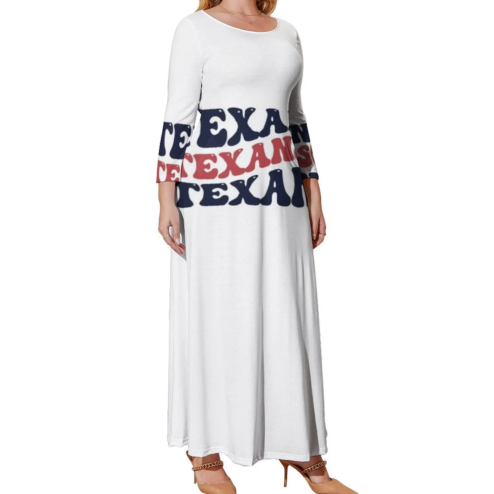 Texans Football Long Sleeved Dress luxury evening dresses 2024 ladies dresses for women 2024