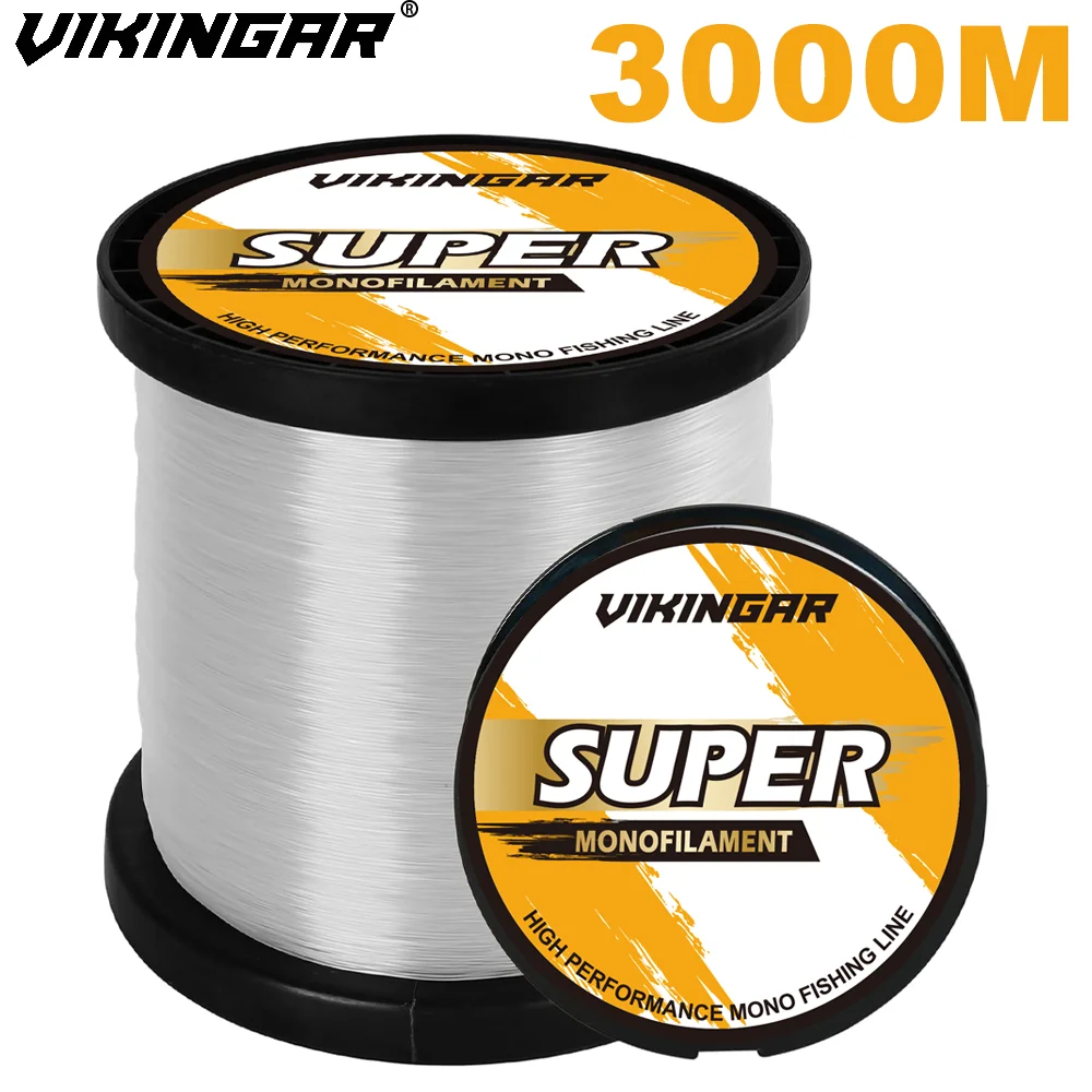 NUEVO 2025! Vikingar 3000M Hilo de Pesca Nylon Super Fuerte 3-35LB | Monofilamento Fluorocarbono Japonés | Carpa/Pesca de Mar