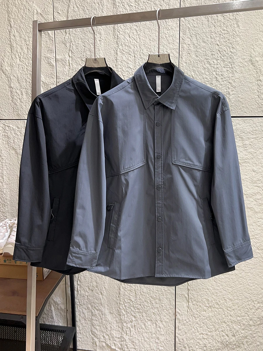 

Quick Dry Waterproof Mountain Series 3D Tailored Men's Loose Fit Shirt Jacket Spring Fashion Casual Style Long Sleeve Polyest...
