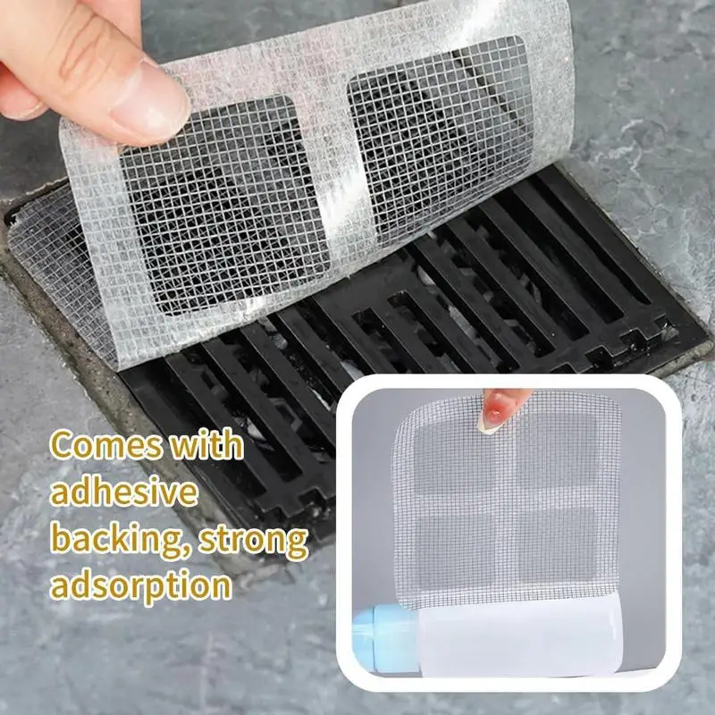 Disposable Hair Catchers for Shower Mesh Shower Drain Covers Floor Sink Strainer Filter Mesh Stickers Bathroom Accessories