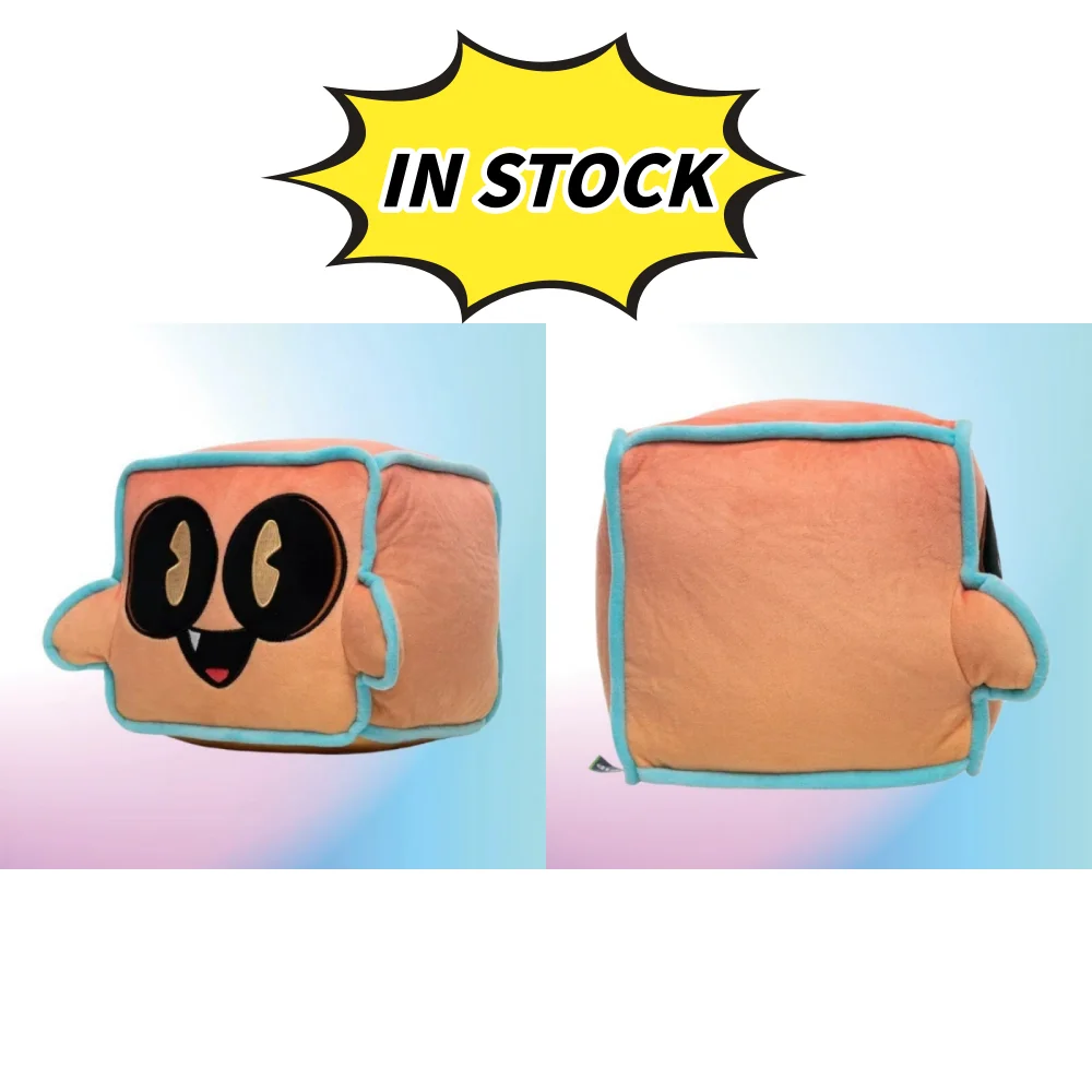 In Stock Geometry Dash Plush Keychain Soft Stuffed Doll Pendant Rhythm Action Game Character Bag Charm Plushie Gift For Gamers