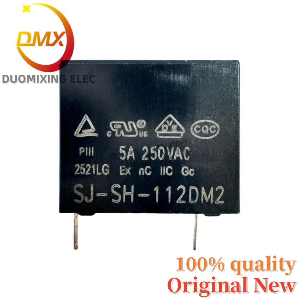 10PCS/LOT 100% New SJ-SH-112DM2 High Power Relay 1 Set of Normally Open 4 Pins DC12V 5A 250VAC