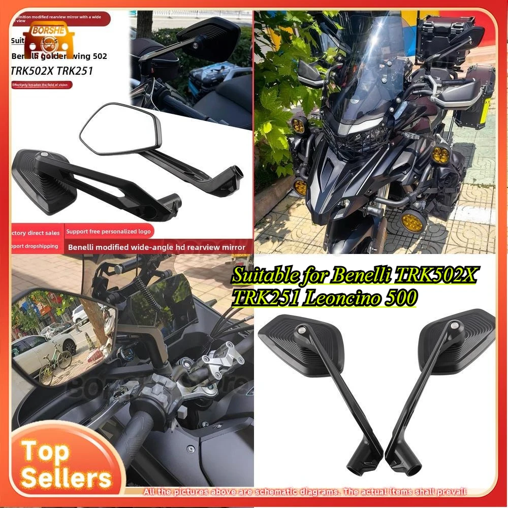 

Suitable for Benelli TRK502X TRK251 Leoncino 500 Rear View Mirrors Upgrade Wide Vision Blade Style Motorcycle Mirrors