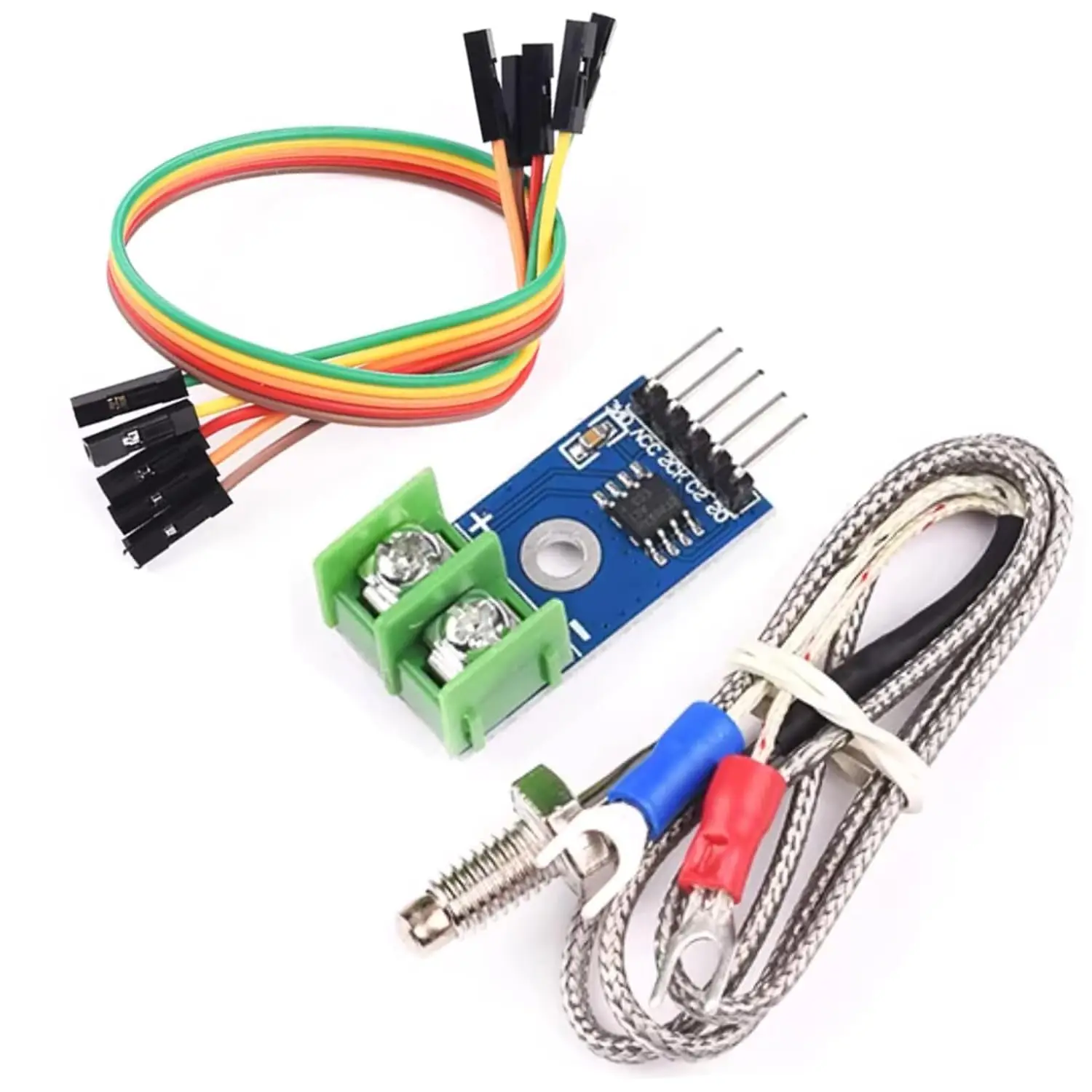 DC 3-5V MAX6675 Module + K Type Thermocouple Temperature Sensor Thermocouple Sensor Set M6 Screw for Arduino