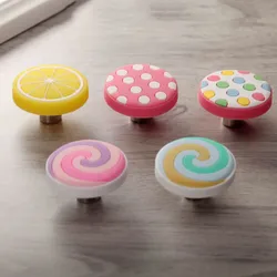 Color Soft Glue Environmental Protection Children Room Kids Knob Candy Drawer Shoe Cabinet Wardrobe Wine Cute Cartoon Handle