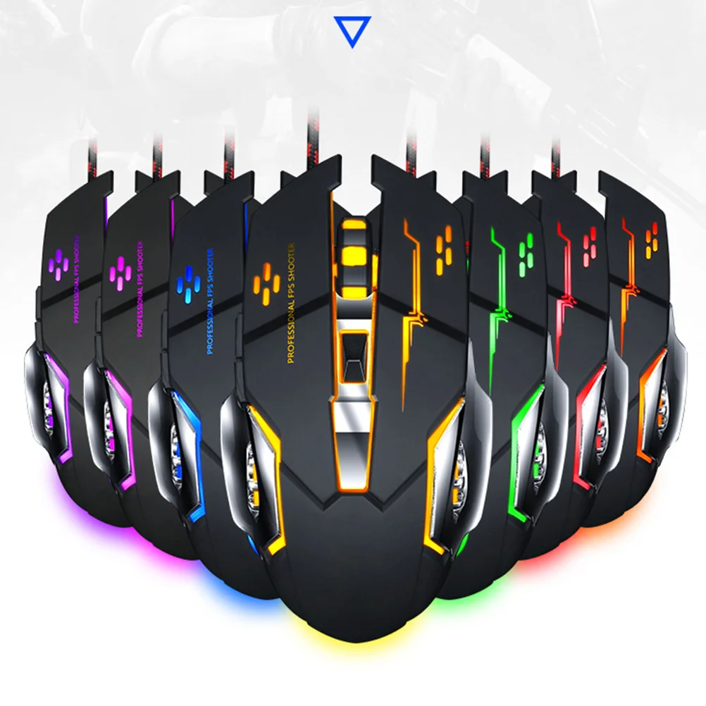 

1pc Wired Gaming Gaming Pc Laptop Plug Usb Play Ergonomic Design Computer Mouse No Mouse Coding Required Black