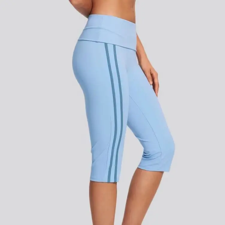 2026 New Yoga Capri Pants Women Fold Over Waist Sports Leggings Woman High Waist Butt Lift Gym Fitness Yoga Pants Running Tights