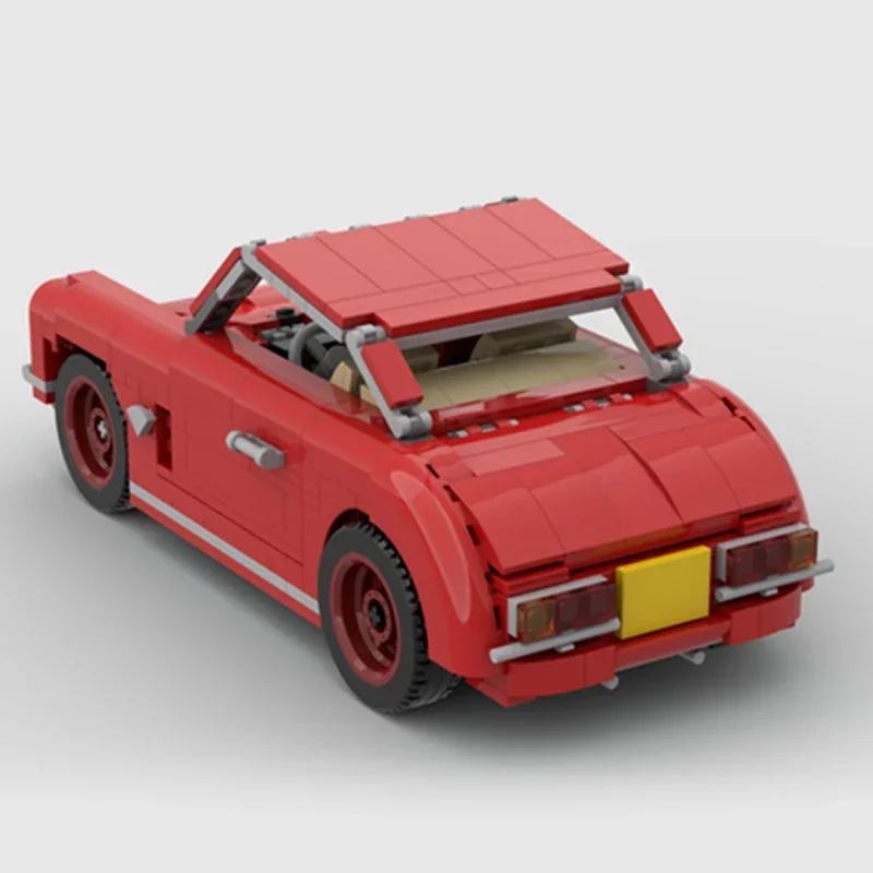 Moc Building Blocks Compact Retro Classic Sports Car Technical Bricks DIY Assembly Construction Toys For Child Holiday Gifts