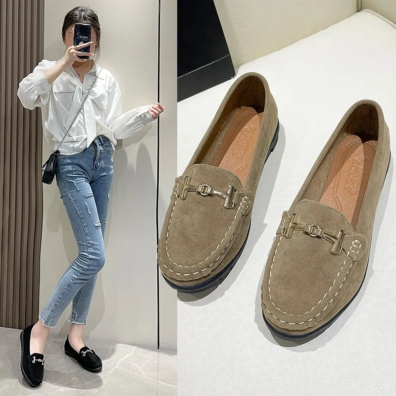 2024 musim gugur baru wanita Retro warna Solid tebal Non-Slip Sneakers kulit PU berjalan mendaki wanita kasual sepatu Zapatos