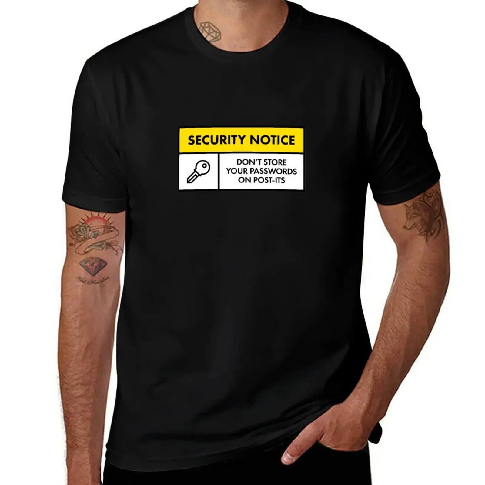 Don't Store Passwords On Post-its T-Shirt blacks Anime t-shirt men tshirt