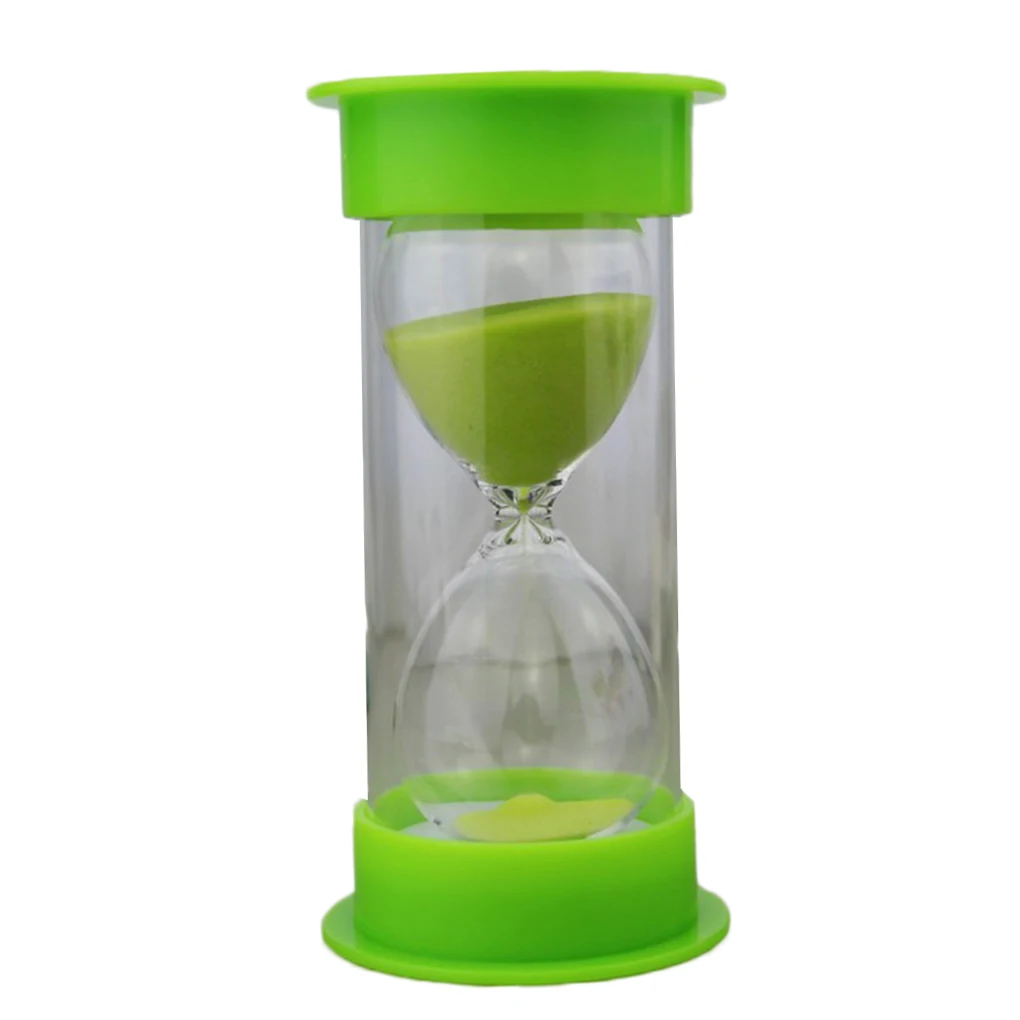 Sandglass 30-Minute Cylinder Hourglass Mini Portable Sand Glass for Party Game Tabletop Decoration Gift