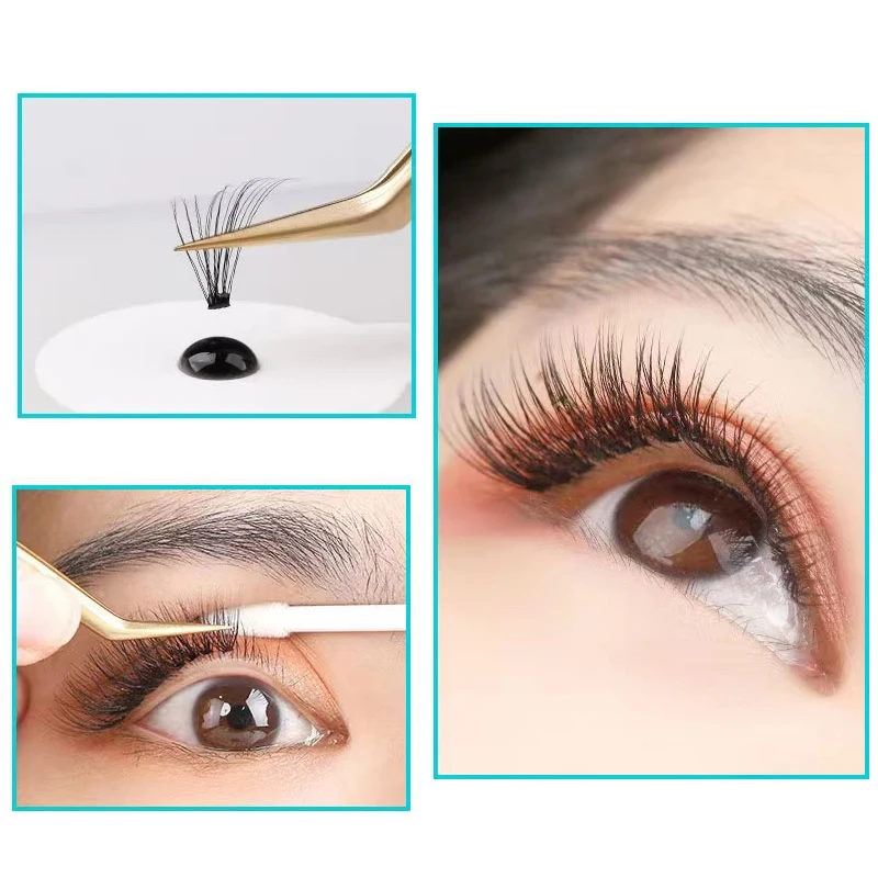 1Box große Kapazität 60 Bündel 20d Wimpern verlängerung 0,07mm Dicke Streifen Wimpern einzelne Wimpern natürlichen Stil Glück Wimpern