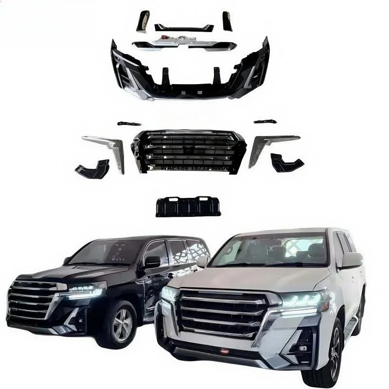 

Передний и задний бамперы для LC200 Facelift, комплект обвеса с передней губой для моделей 2016-2020 годов