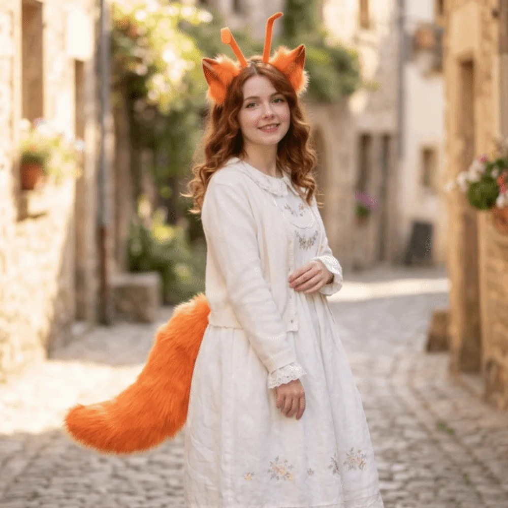1 Pcs/set Cute Handmade Kitten Ear Hair Hoop Headdress Pointed Ear Furry Cat Ears Headband Soft Plush Halloween Headbands Anime