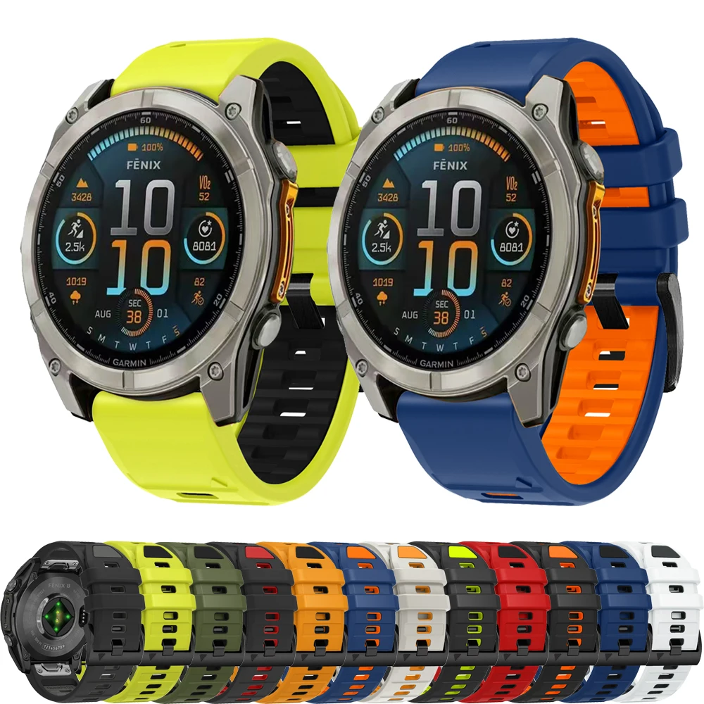 Fenix 8 47/51mm Quickfit 22/26mm Bracelet Strap For Garmin Fenix E 7X 6 6X Pro Solar 5 5X Plus/Epix Pro Instinct 2X Accessories