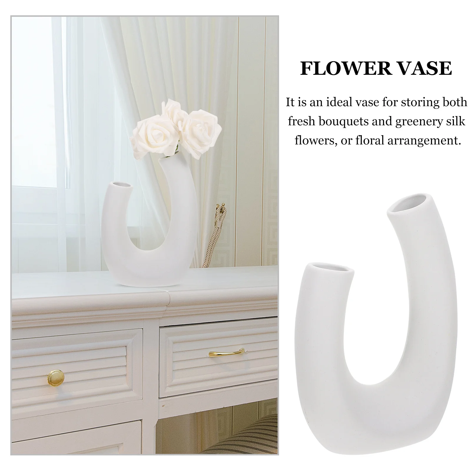 

Vase Flower Unique Pot Plant Aesthetic Modern Ceramic Pots Indoor Decorative Vases Home