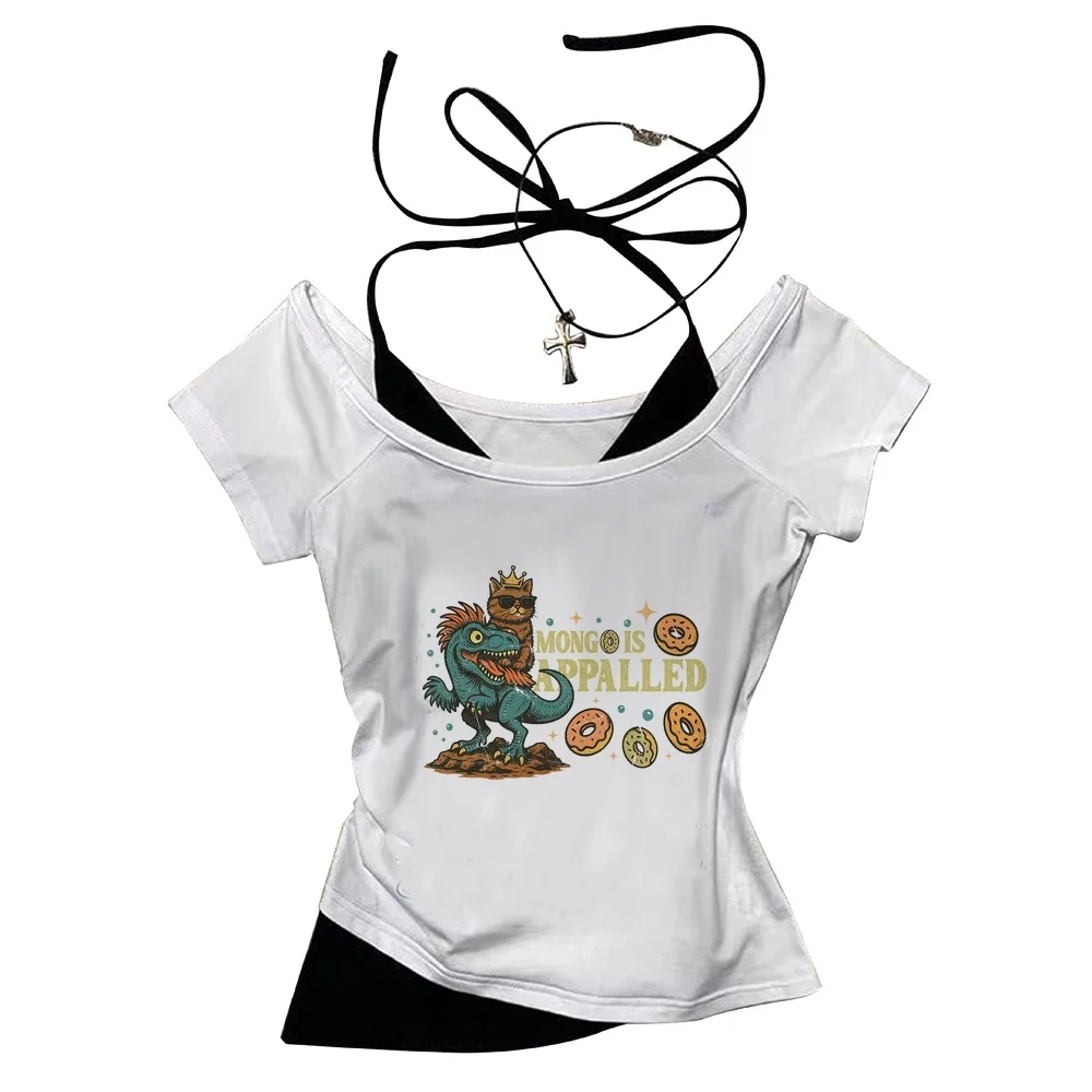 Dungeon Crawler Carl crop top girl gothic alternative  kawaii cheap dollette tshirt clearance sales grunge cutecore goth party