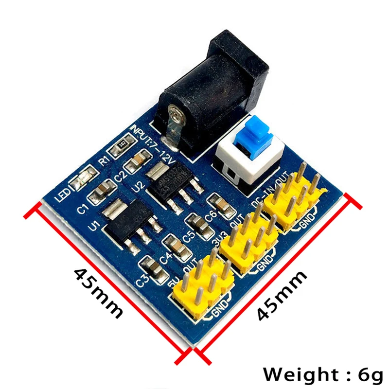 Module d'alimentation abaisseur cc-dc 12v à 3.3v 5v pour Module de Conversion de tension à sorties multiples, nouveau Lot