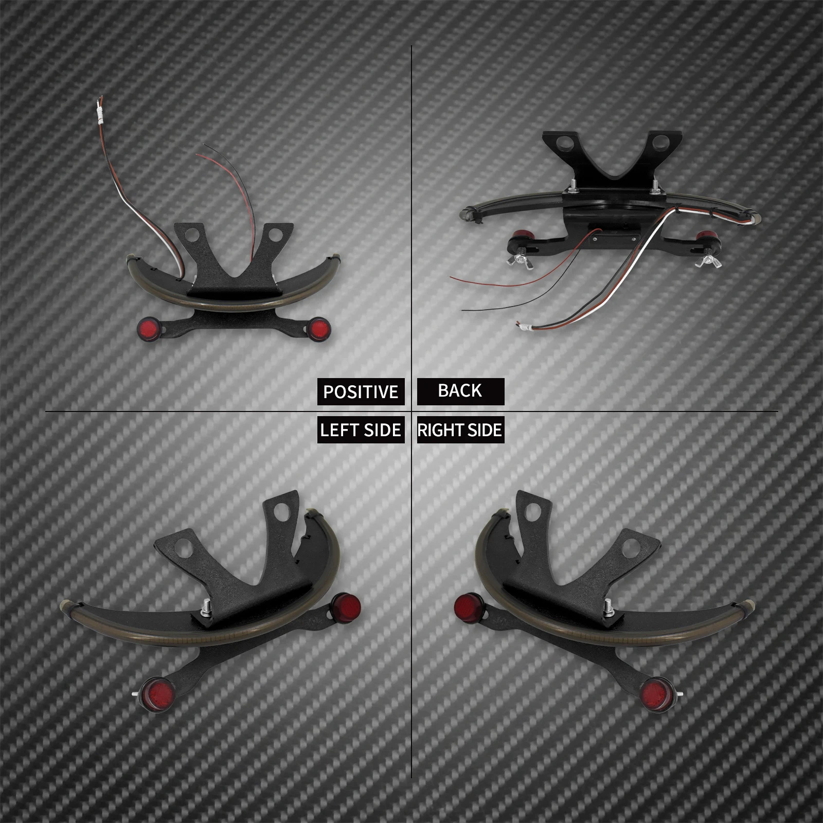Motorcycle Amber LED Fender Smoke License Lens Turn Signal Tail Light Bar Bracket For Victory Vegas 2003-2014 2015 2016 2017