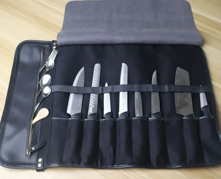 

Leather Kitchen Knife Storage Bag Chef Knife Storage Bag Portable Hand-held Tool Western Reel NEW