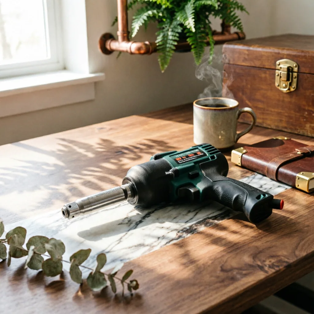 Pneumatic Impact Wrench Handgun-styleGrip Air Impact Wrench Tool High-Rotational Force Heavy-Duty for Mechanics