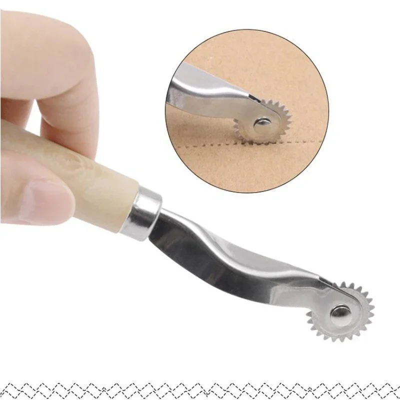 Stainless Steel Leather Cloth Paper Overstitch Wheel Gear Roulette Spacer Sewing Craft Tool 2.5mm